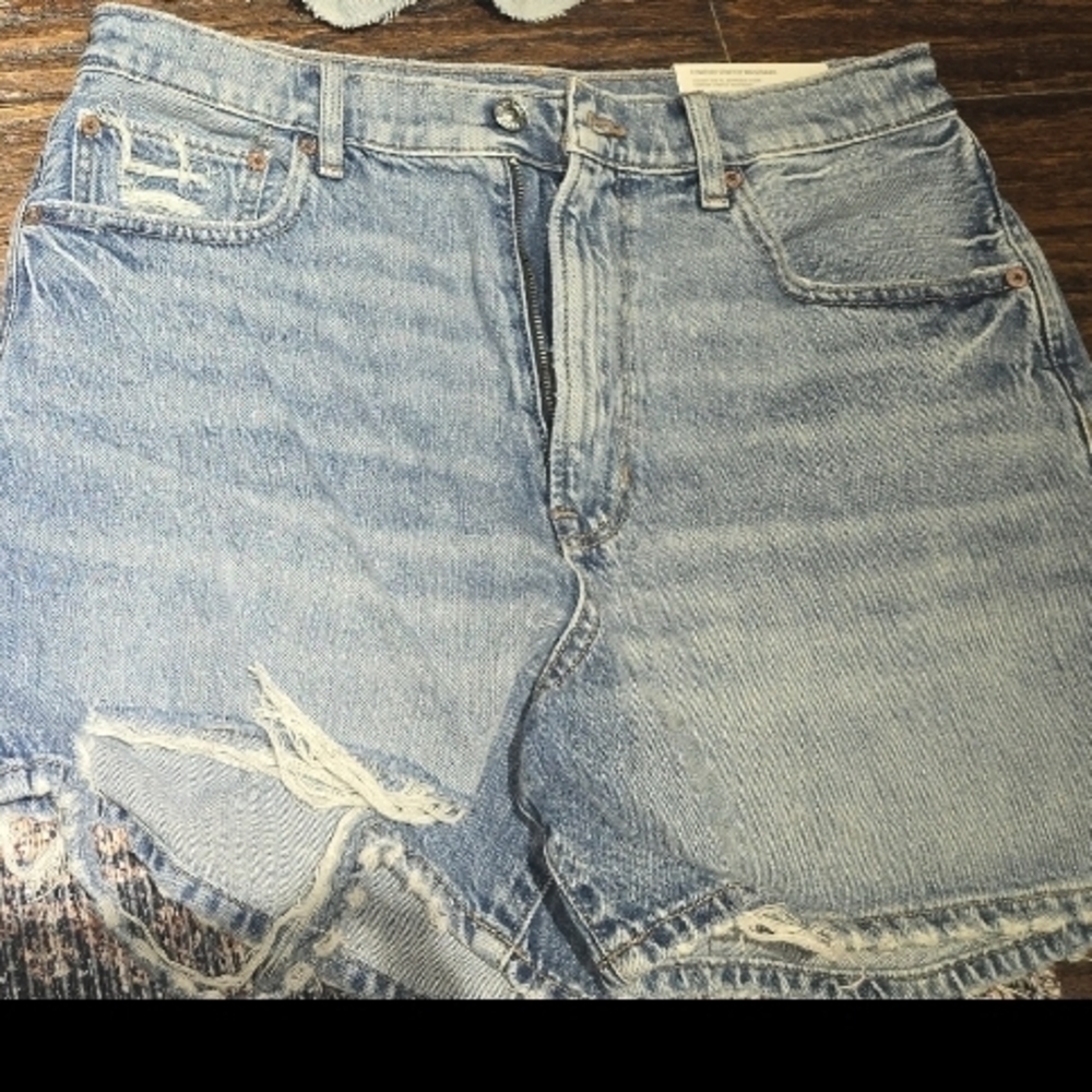 Distressed Denim Shorts